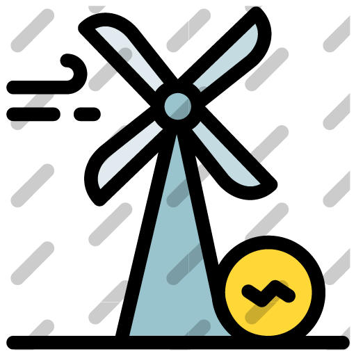 wind thermal energy icon